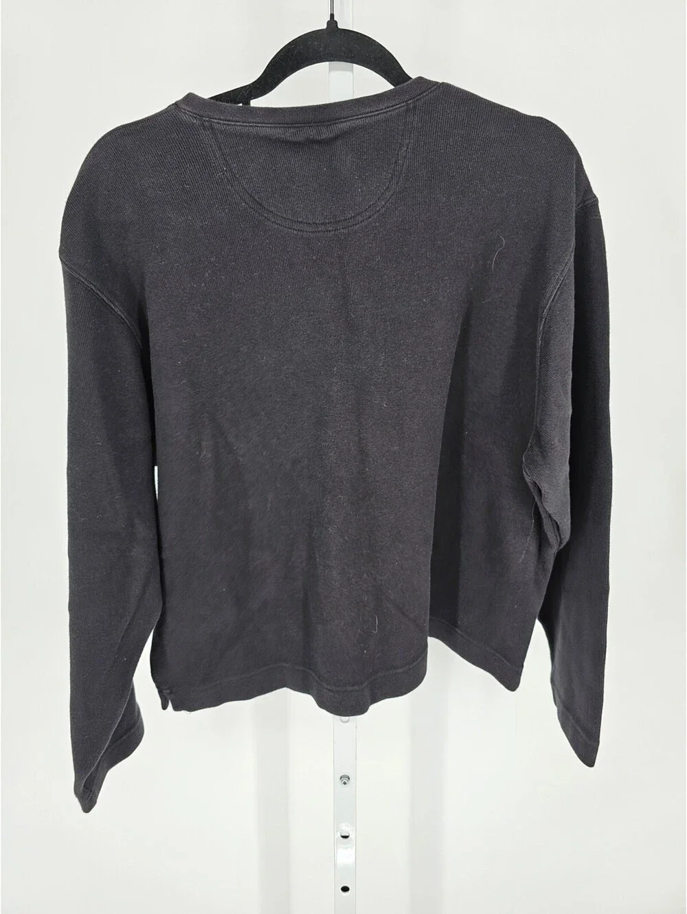Vtg Faconable Mens Sz XL V Neck Sweater Solid Black Cotton